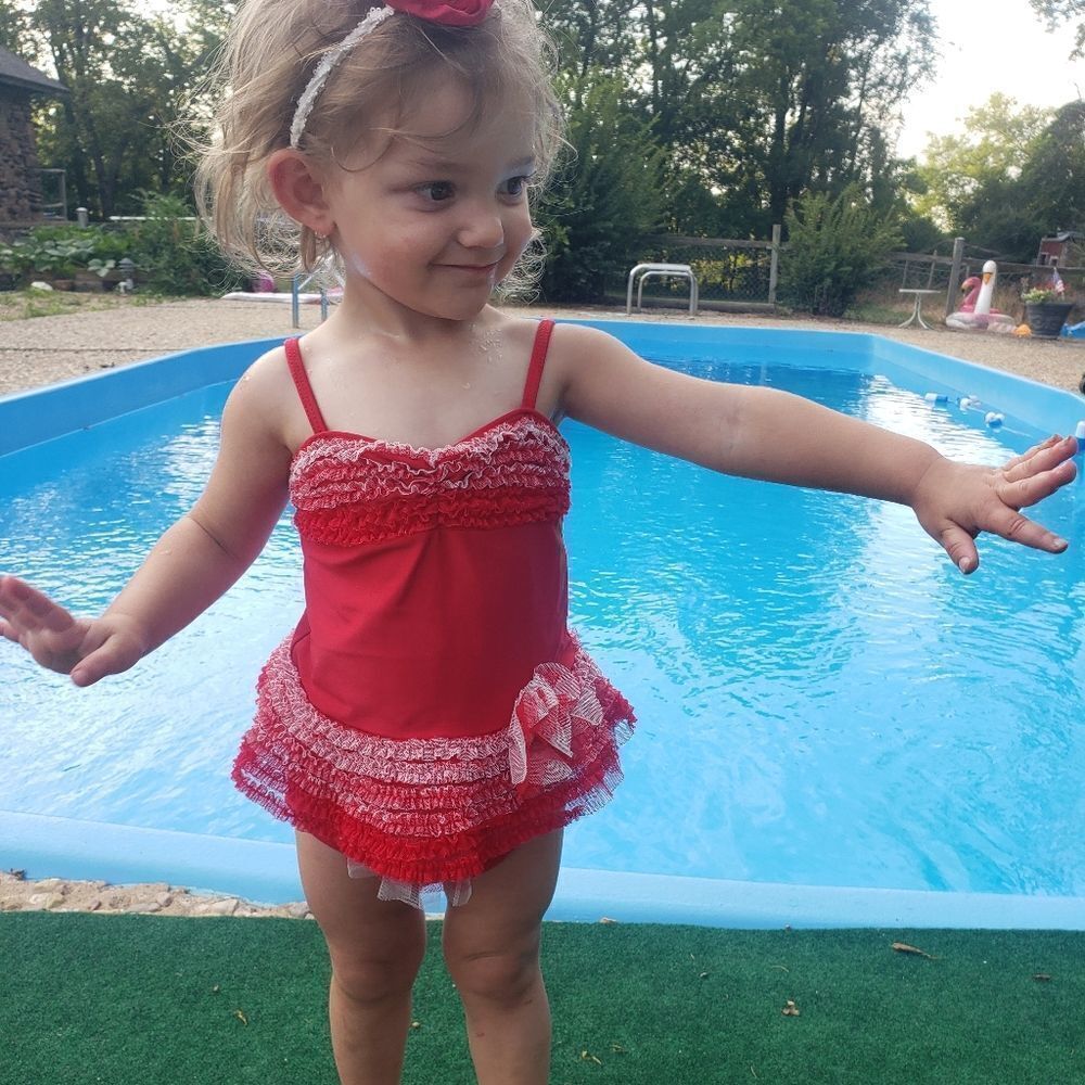 Isobella & Chloe Red Boutique Tankini Set